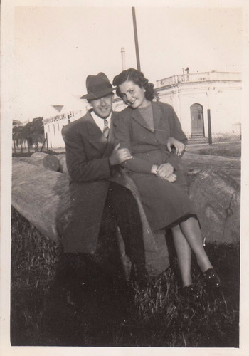 1938 Antigua Fotografia Esquina En Ciudad De Salto Vintage