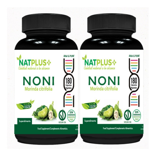 Noni X 2 Frascos (pack) = 360 Cápsulas De 500mg