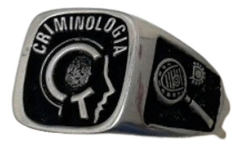 Anillo De Criminología En Plata Ley .925