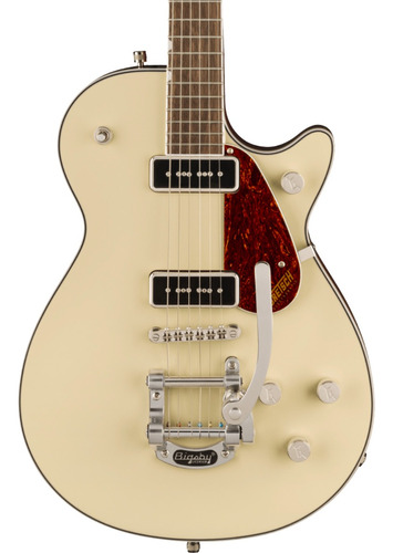 Guitarra elétrica Gretsch G5210t-p90 Two 90 Vintage White com orientação para a mão direita