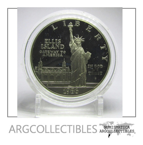 Usa Moneda 1 Dolar Plata 900 / 1986 Estatua Libertad Proof