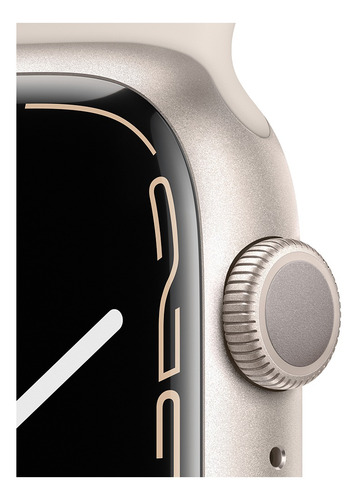 Imagen 3 de 9 de Apple Watch Series 7 (GPS, 45mm) - Caja de aluminio color blanco estelar - Correa deportiva blanco estelar