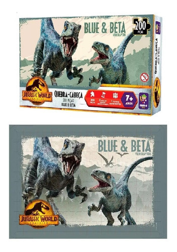 Quebra Cabeça Jurassic World Blue E Beta Mimo 2089