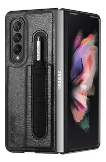 Funda Para Samsung Galaxy Z Fold 3 5g Con Porta Lapiz Negra