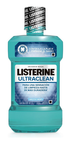 Enjuague Bucal Listerine Ultraclean Arctic Mint Envase 500ml