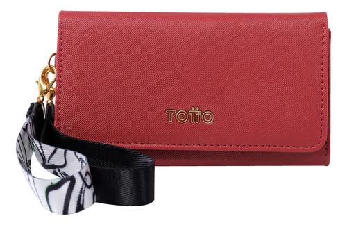 Billetera Para Mujer Donata 2.0 Mediana Roja Color Rojo