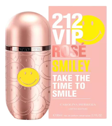 Perfume 212 Vip Rose Smiley Women 80ml Edp