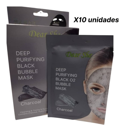 Mascarillas Faciales Hidratantes Dear She Carbon Activo Caja