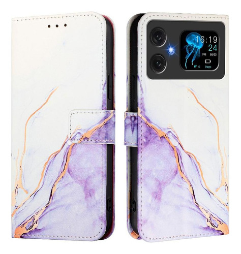 Funda For Cubot A20 Con Función Atril Y Diseño De Mármol De Poliuretano.