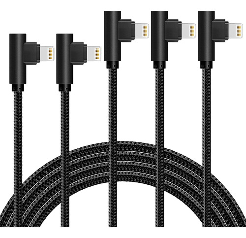 Paquete De 5 Cables Para iPhone (3/3/6/6/10 Pies) Con Certif