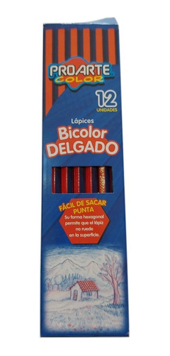 Lápices Bicolor Delgado 12 Unidades Proarte