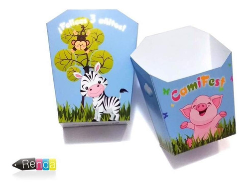 30 Cajas Para Papas Fritas Personalizadas Candy Bar