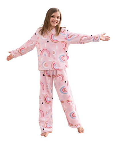 Pijama Niña Supersoft Arcoíris Suave Microfibra T10 Tesso