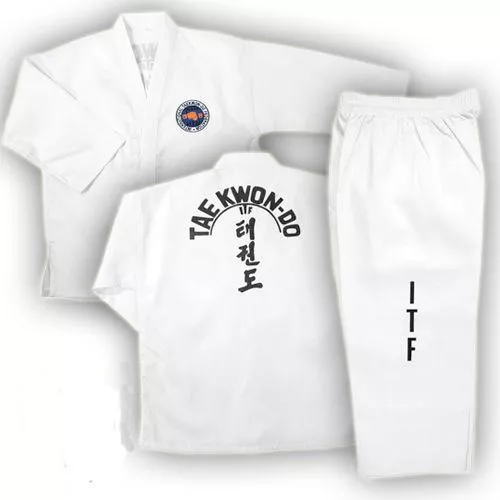Traje Taekwondo Itf Dobok Talles 3a4 Shiai Uniformes