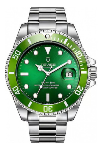 ` Reloj Mecánico Automático Con Bisel Tevise Calendar Man