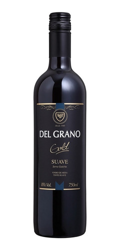 Imagem 4 de 4 de Kit Vinho Tinto Del Grano Gold Suave 750ml + 2 Taças Vidro