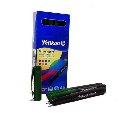 Micropunta Pelikan Verde 10 Und - Unidad a $2350