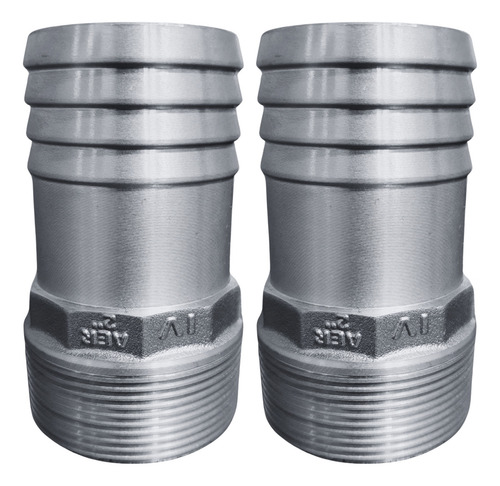 Adaptador Espigão Alumínio Macho Mangueira 2 Pol -2 Uni