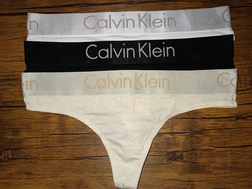 3 Tangas Calvin Klein Banda Ancha Para Mujer Algodón