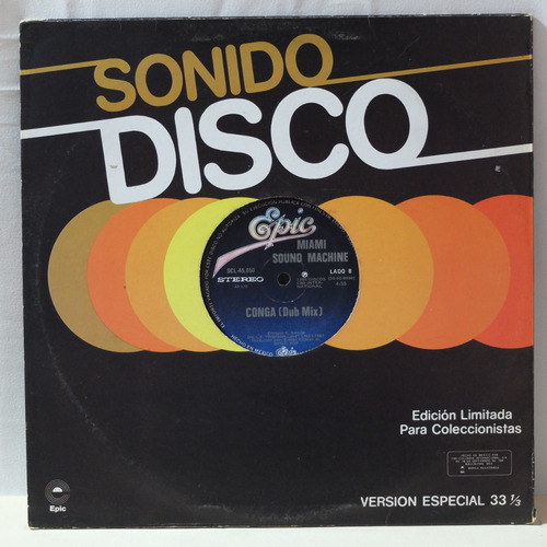 Miami Sound Machine Conga Remix Single Lp Nacional 1985 (Usado)