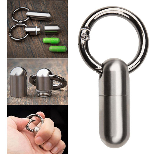 Mini Cápsula Masculina Pingente Colar Garrafa Chaveiro N