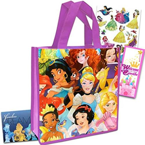 Princesas Disney Reutilizable Rosa Bolsa 14x15 Tamaño De