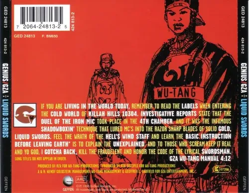 Cd Rap Genius Gza Wu-tang - Liquid Wolrds Importado | MercadoLivre