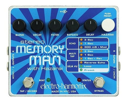 Pedal Electro Harmonix Memory Man With Hazarai Delay Echo