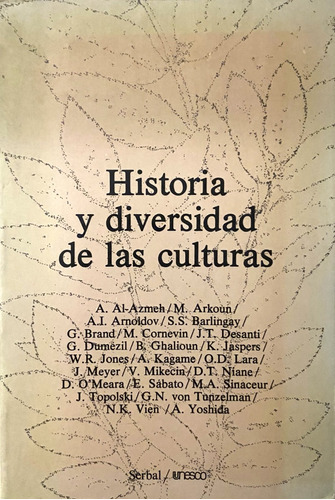 Historia Y Diversidad De Las Culturas, Desanti, Arkoun (Reacondicionado)