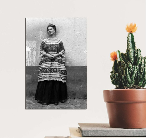 Cuadro 30x45cm Frida Kahlo Foto Antigua M3 Vintage Retro