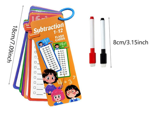 Kids Mathematics Flashcard 15 Tarjeta Compacto Sustracción