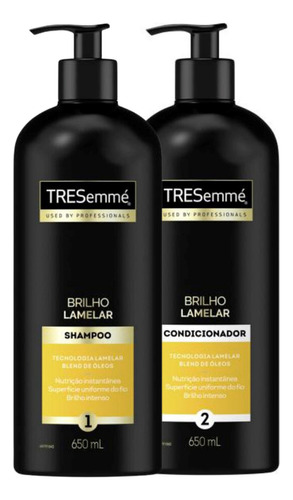  Kit Shampoo E Cond Tresemmé Brilho Lamelar 650ml