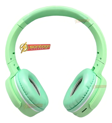Fone De Ouvido Bluetooth Sem Fio Feminino Rosa 10h Cor Verde