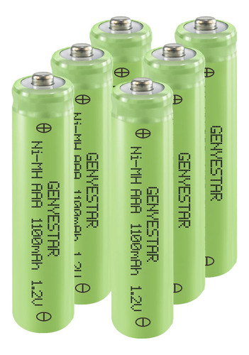 Genyestar Baterias Recargables Aaa, 1.2 V 1100 Mah Ni-mh Pre