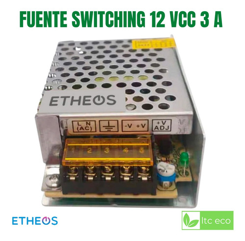 Fuente Switching 12v 3a Regulada C/ Protección Led Cctv 36w