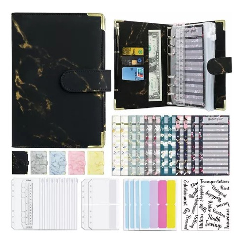 Carpeta De Cuaderno A6, Cuero Pu Archivador Dinero 30pcs