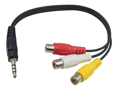 Cable 3 Rca Hembra A Mini Plug 3.5 20 Cm Adaptador Para Tv