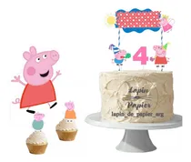Comprar Adorno Torta Cake Topper Cumpleaños Deco Mesa Peppa Pig Op2