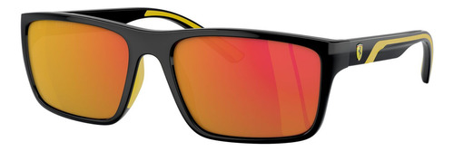 Lentes De Sol Fz6003u Espejo Dorado Rojo Ferrari Scuderia