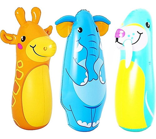 Puching Ball Animales Inflable Elefante Jirafa Morsa Niños