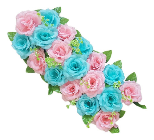 Rose Flower Panel Road Citated Flowers Azul Y Rosa