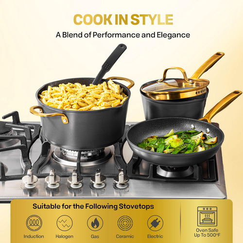 Juego De Utensilios De Cocina Granitestone Armor Max, 14 Pie