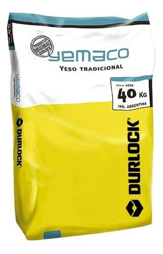 Yeso De Obra Tradicional Yemaco Durlock X 40 Kg