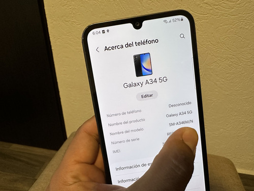 Samsung Galaxy A34 5g 128gb 6gb Ram Liberado A346m Telcel Movi Att (Usado)