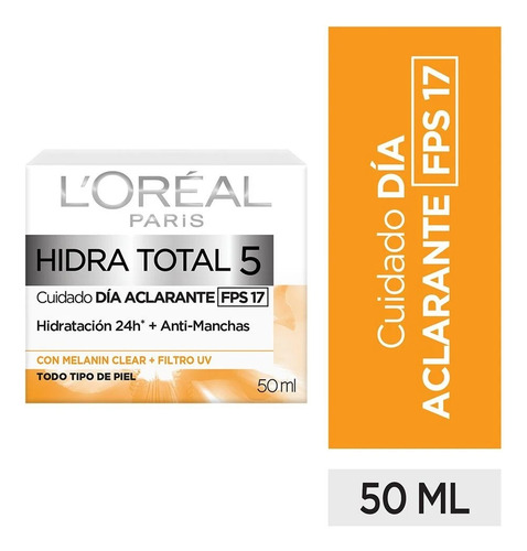 L'oréal Paris Crema De Día Hidratante Hidra-total 5 50 Ml
