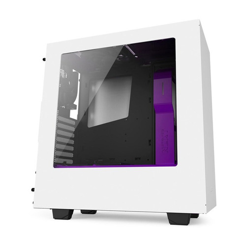 Gabinete Gamer Nzxt S340 Blanco Purpura Usb 3.0 Fan 120 X 2