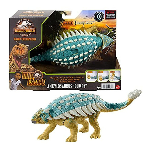 Jurassic World Roar Attack Ankylosaurus Bumpy Camp Cretacic