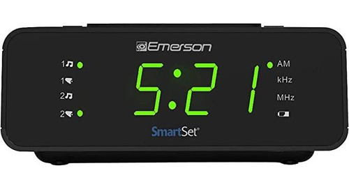 Emerson Smartset - Radio Despertador Con Radio Am/fm, Atenu.