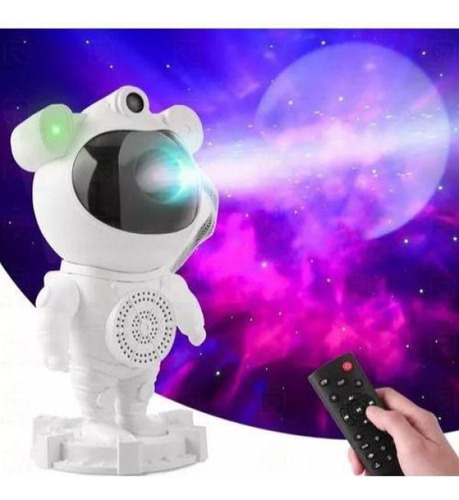 Luminária Astronauta Com Alto Falante Bluetooth Luz Galaxia