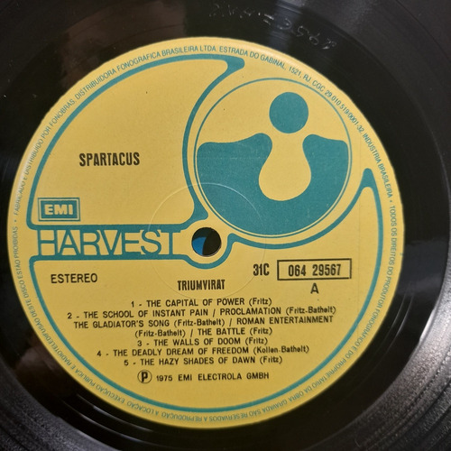 Imagem 3 de 6 de Vinil Lp Spartacus Triumvirat Excelente Estado
